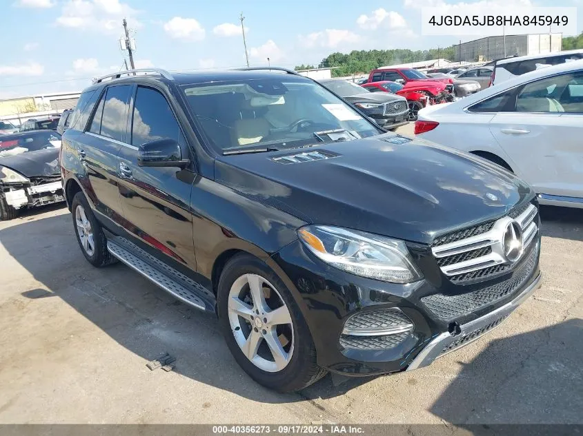 2017 Mercedes-Benz Gle 350 VIN: 4JGDA5JB8HA845949 Lot: 40356273