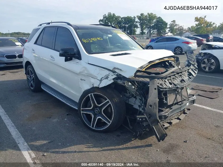 2017 Mercedes-Benz Amg Gle 43 4Matic VIN: 4JGDA6EB5HA944017 Lot: 40391140