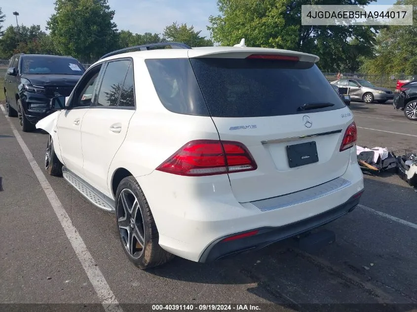 2017 Mercedes-Benz Amg Gle 43 4Matic VIN: 4JGDA6EB5HA944017 Lot: 40391140