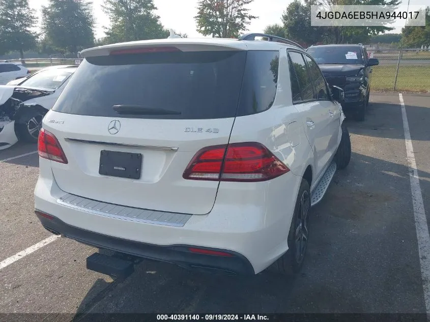 2017 Mercedes-Benz Amg Gle 43 4Matic VIN: 4JGDA6EB5HA944017 Lot: 40391140