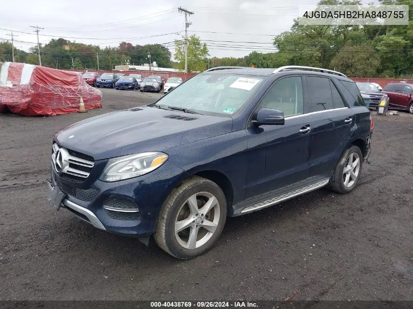 2017 Mercedes-Benz Gle 350 4Matic VIN: 4JGDA5HB2HA848755 Lot: 40438769