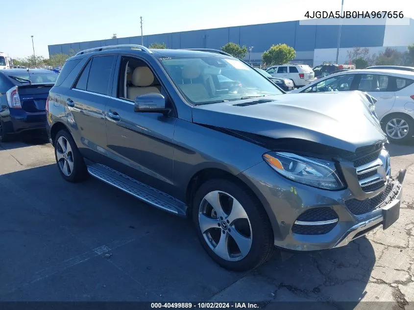 2017 Mercedes-Benz Gle 350 VIN: 4JGDA5JB0HA967656 Lot: 40499889