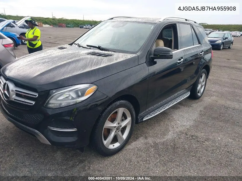 2017 Mercedes-Benz Gle 350 VIN: 4JGDA5JB7HA955908 Lot: 40543001