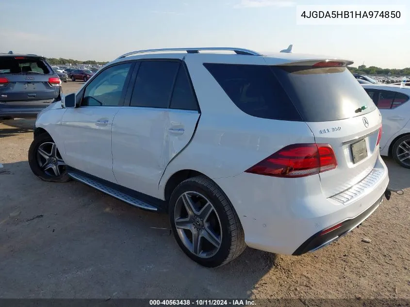 2017 Mercedes-Benz Gle 350 4Matic VIN: 4JGDA5HB1HA974850 Lot: 40563438