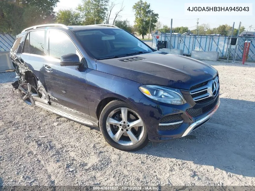 2017 Mercedes-Benz Gle 350 4Matic VIN: 4JGDA5HB3HA945043 Lot: 40581827