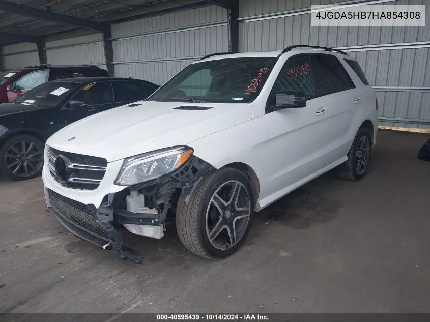 2017 Mercedes-Benz Gle 350 4Matic VIN: 4JGDA5HB7HA854308 Lot: 40595439