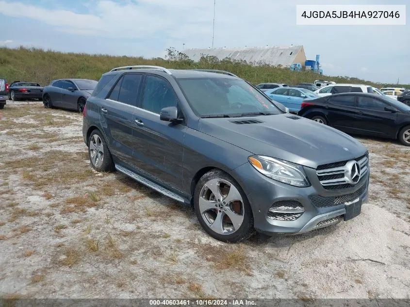 2017 Mercedes-Benz Gle 350 VIN: 4JGDA5JB4HA927046 Lot: 40603461