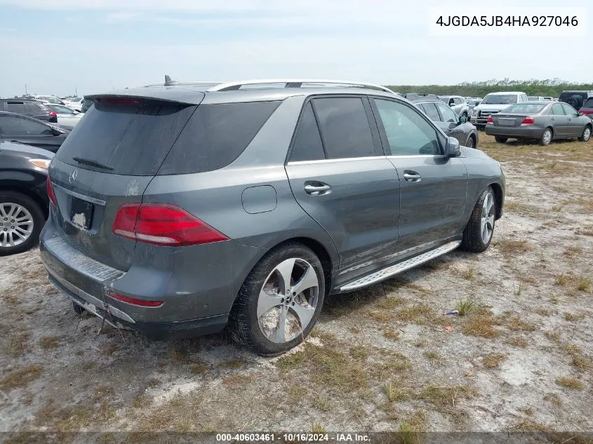 2017 Mercedes-Benz Gle 350 VIN: 4JGDA5JB4HA927046 Lot: 40603461