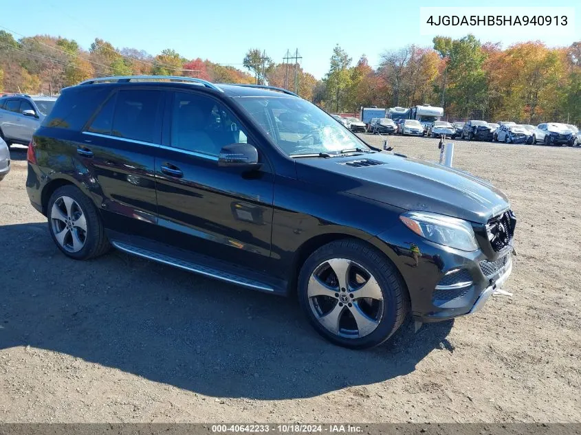 2017 Mercedes-Benz Gle 350 4Matic VIN: 4JGDA5HB5HA940913 Lot: 40642233