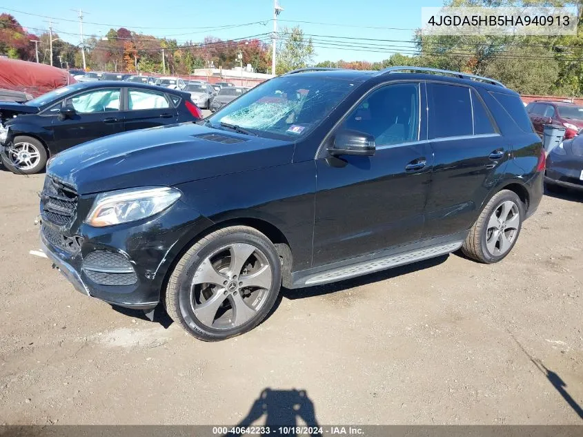 2017 Mercedes-Benz Gle 350 4Matic VIN: 4JGDA5HB5HA940913 Lot: 40642233