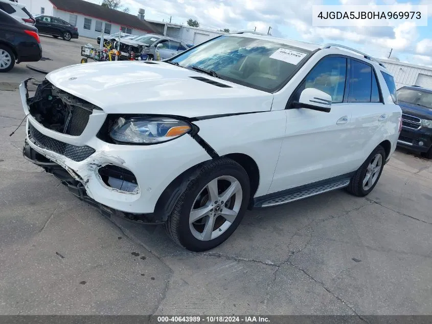 2017 Mercedes-Benz Gle 350 VIN: 4JGDA5JB0HA969973 Lot: 40643989