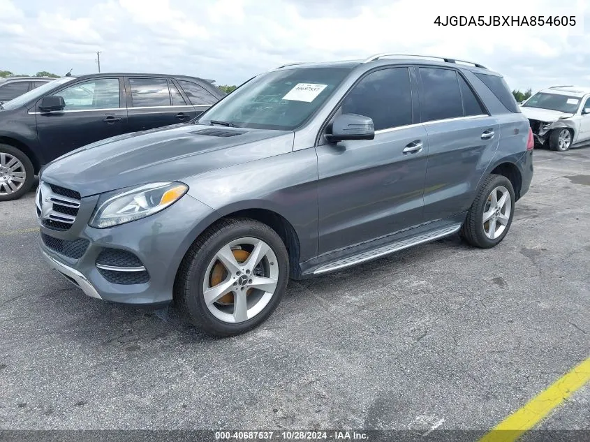 2017 Mercedes-Benz Gle 350 VIN: 4JGDA5JBXHA854605 Lot: 40687537