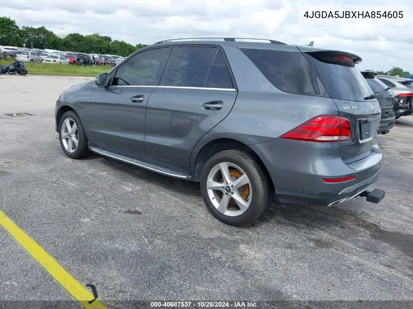 2017 Mercedes-Benz Gle 350 VIN: 4JGDA5JBXHA854605 Lot: 40687537