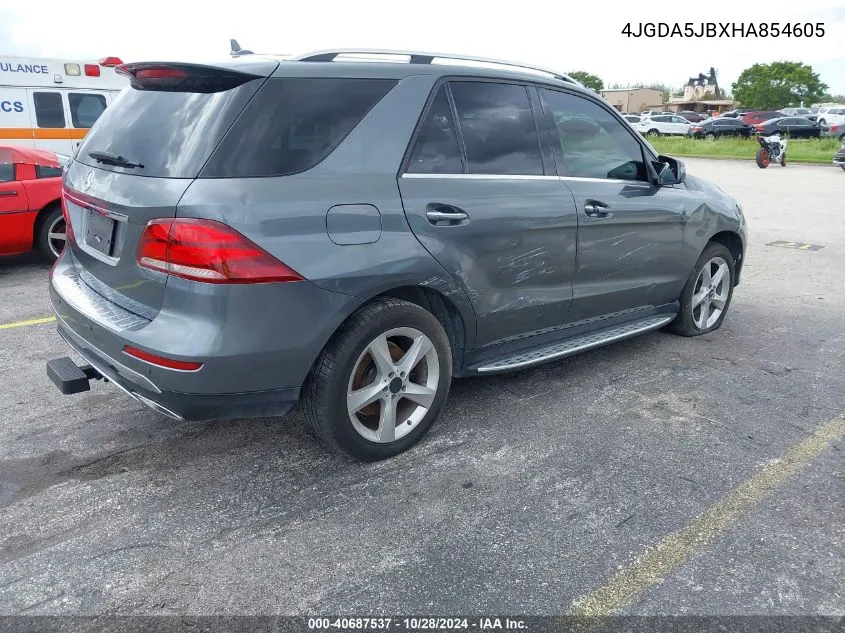 2017 Mercedes-Benz Gle 350 VIN: 4JGDA5JBXHA854605 Lot: 40687537