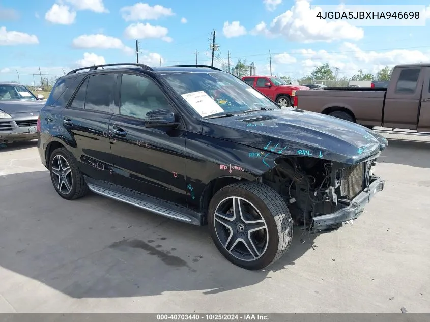 2017 Mercedes-Benz Gle 350 VIN: 4JGDA5JBXHA946698 Lot: 40703440