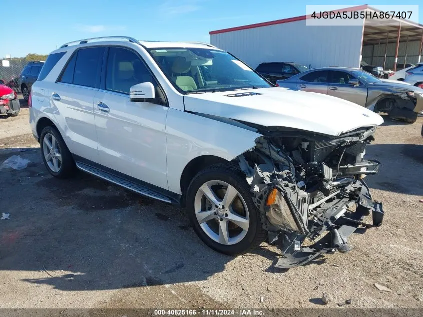 2017 Mercedes-Benz Gle VIN: 4JGDA5JB5HA867407 Lot: 40825166