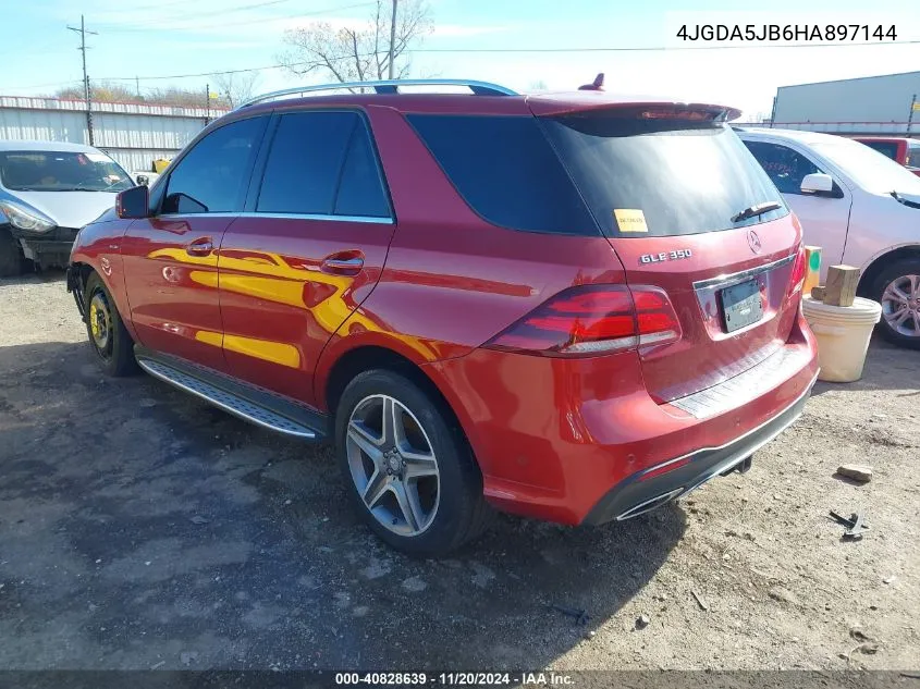 2017 Mercedes-Benz Gle 350 VIN: 4JGDA5JB6HA897144 Lot: 40828639