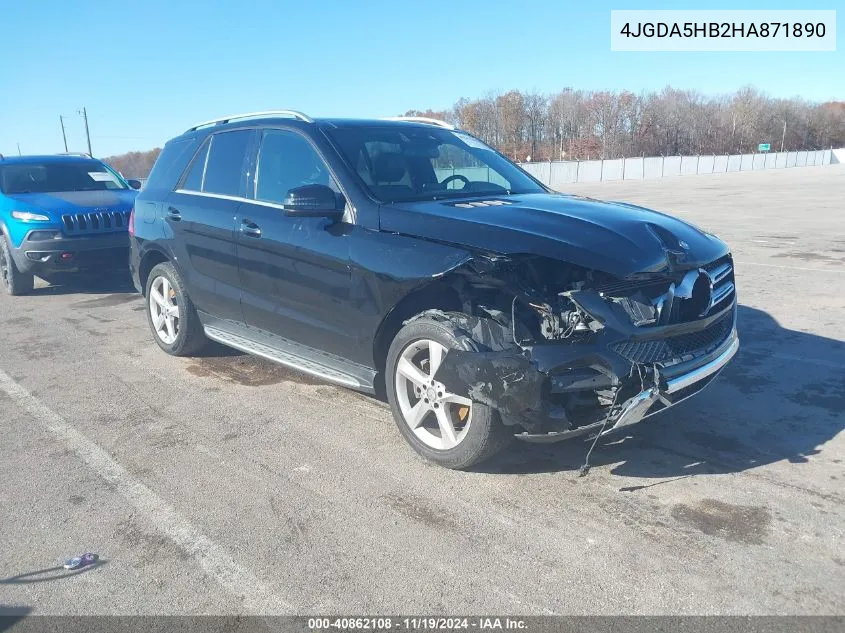 2017 Mercedes-Benz Gle 350 4Matic VIN: 4JGDA5HB2HA871890 Lot: 40862108