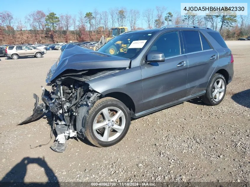 2017 Mercedes-Benz Gle 350 4Matic VIN: 4JGDA5HB6HA842330 Lot: 40862708