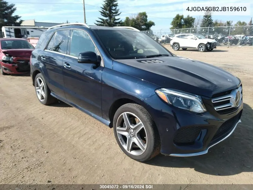 2018 Mercedes-Benz Gle 400 4Matic VIN: 4JGDA5GB2JB159610 Lot: 30045072