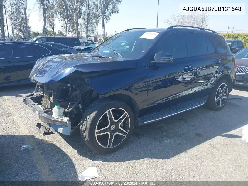 4JGDA5JB7JB131648 2018 Mercedes-Benz Gle 350