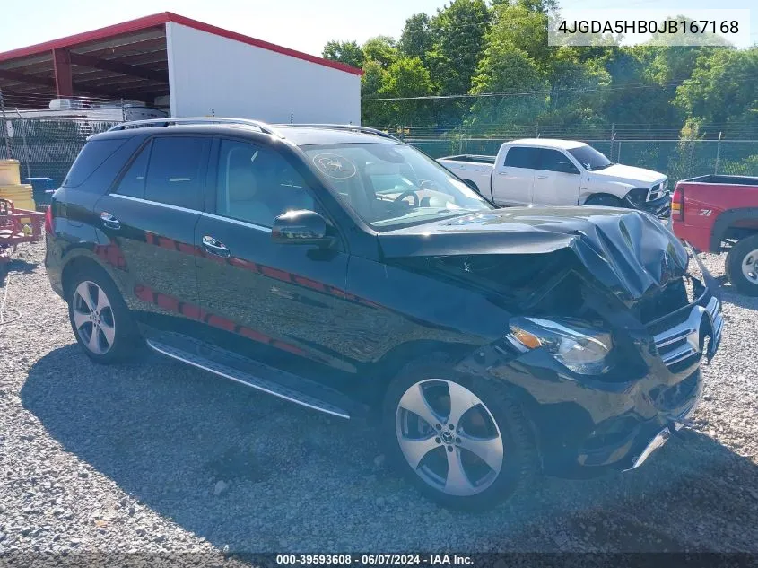 2018 Mercedes-Benz Gle 350 4Matic VIN: 4JGDA5HB0JB167168 Lot: 39593608