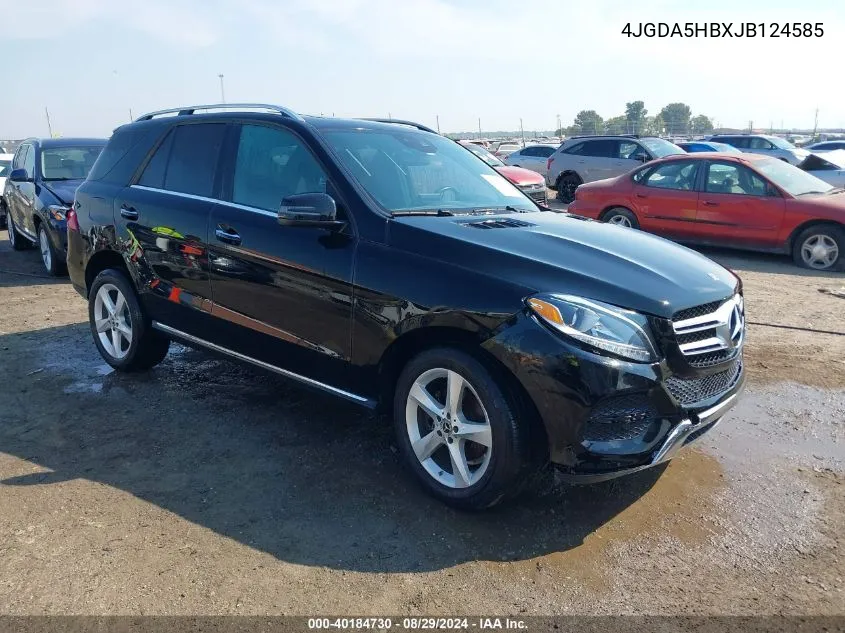 2018 Mercedes-Benz Gle 350 4Matic VIN: 4JGDA5HBXJB124585 Lot: 40184730