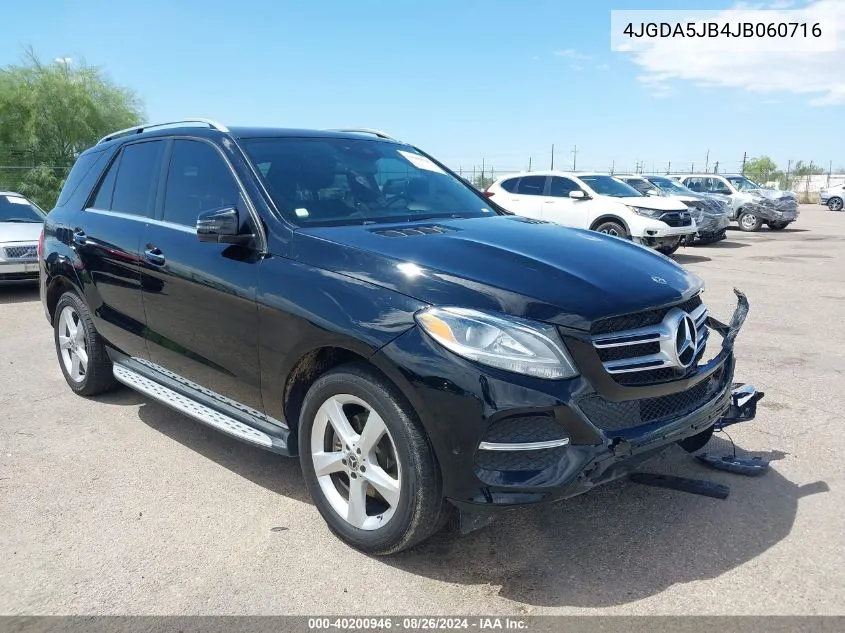 2018 Mercedes-Benz Gle 350 VIN: 4JGDA5JB4JB060716 Lot: 40200946