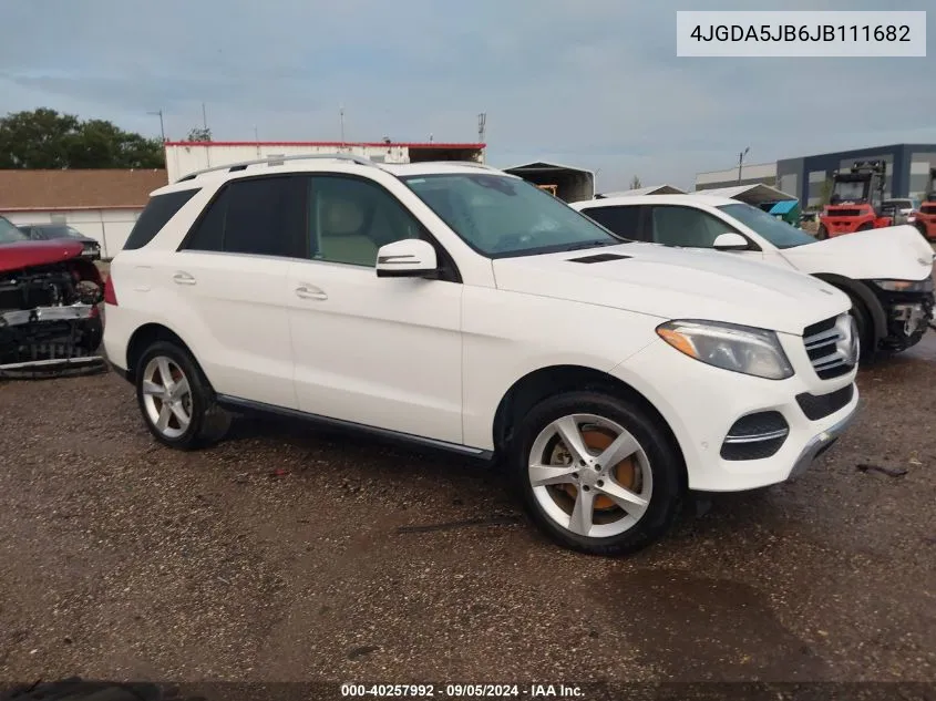 2018 Mercedes-Benz Gle 350 350 VIN: 4JGDA5JB6JB111682 Lot: 40257992