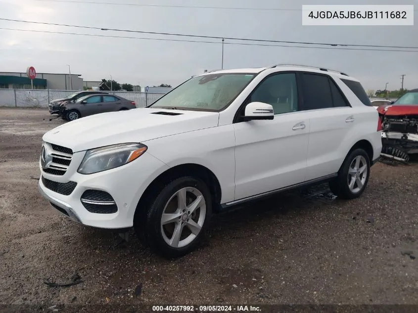 2018 Mercedes-Benz Gle 350 350 VIN: 4JGDA5JB6JB111682 Lot: 40257992