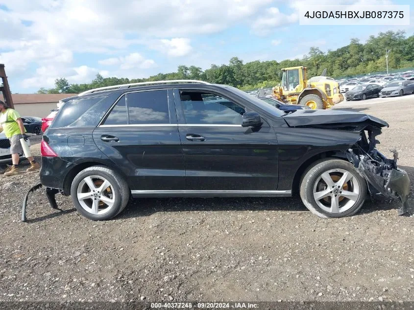 2018 Mercedes-Benz Gle 350 4Matic VIN: 4JGDA5HBXJB087375 Lot: 40377248