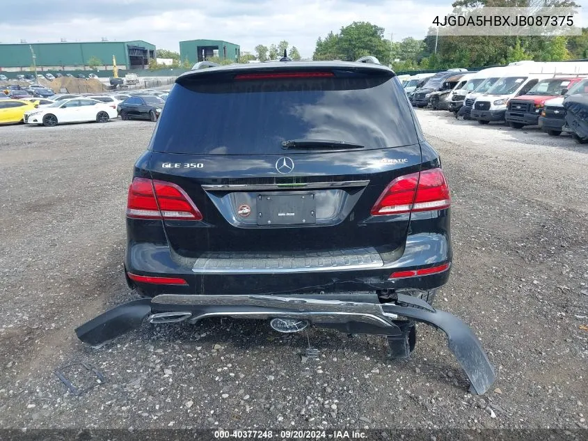 2018 Mercedes-Benz Gle 350 4Matic VIN: 4JGDA5HBXJB087375 Lot: 40377248