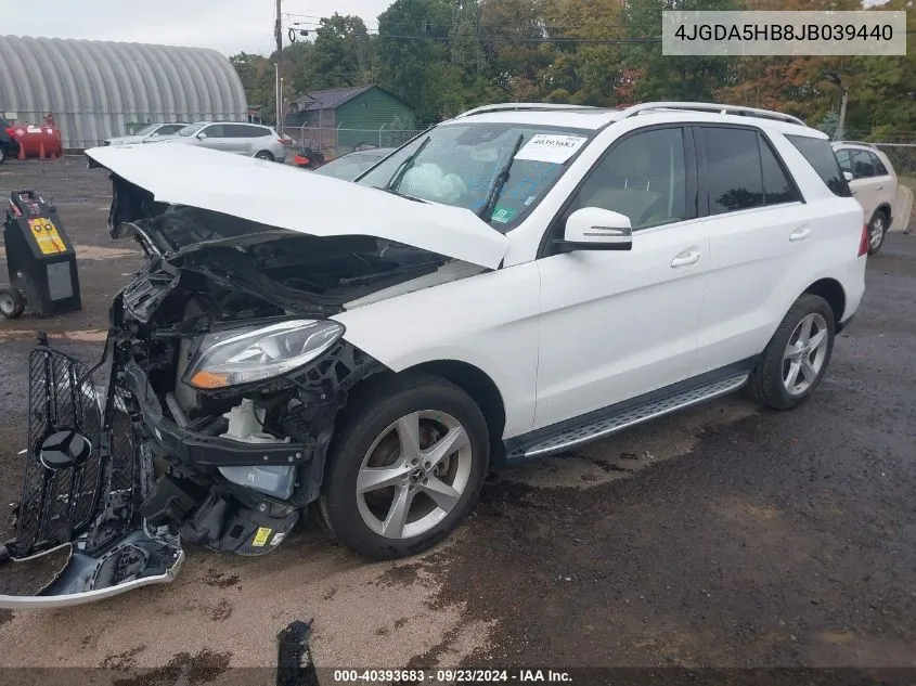 2018 Mercedes-Benz Gle 350 4Matic VIN: 4JGDA5HB8JB039440 Lot: 40393683