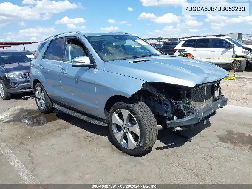 2018 Mercedes-Benz Gle 350 VIN: 4JGDA5JB4JB053233 Lot: 40407691