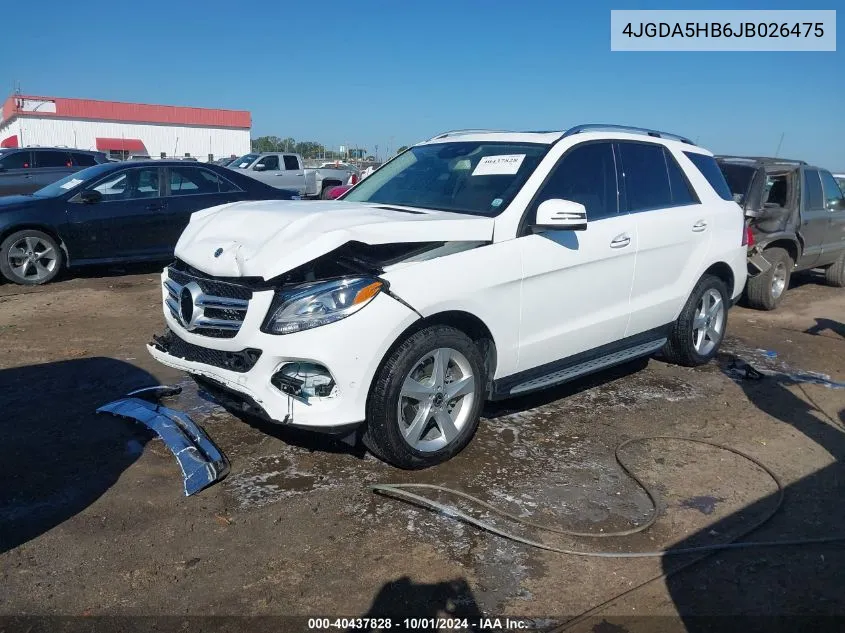 2018 Mercedes-Benz Gle 350 4Matic VIN: 4JGDA5HB6JB026475 Lot: 40437828