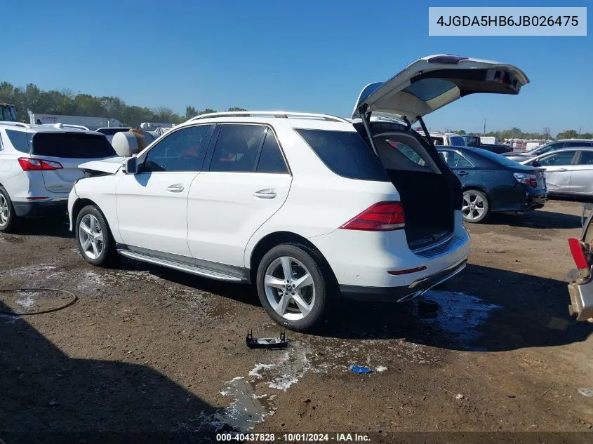 2018 Mercedes-Benz Gle 350 4Matic VIN: 4JGDA5HB6JB026475 Lot: 40437828