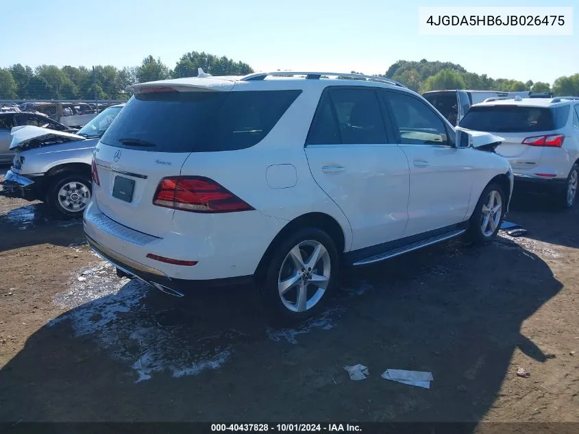 2018 Mercedes-Benz Gle 350 4Matic VIN: 4JGDA5HB6JB026475 Lot: 40437828