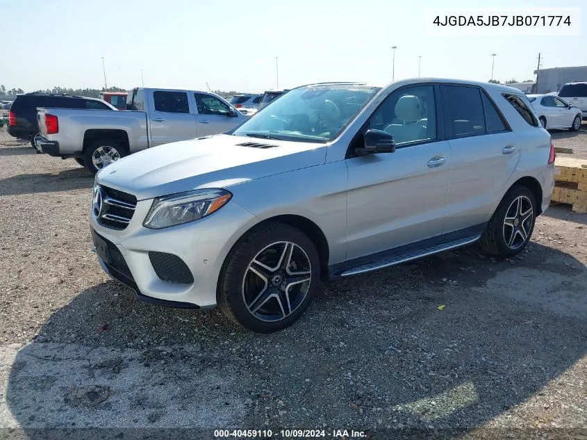 2018 Mercedes-Benz Gle 350 VIN: 4JGDA5JB7JB071774 Lot: 40459110