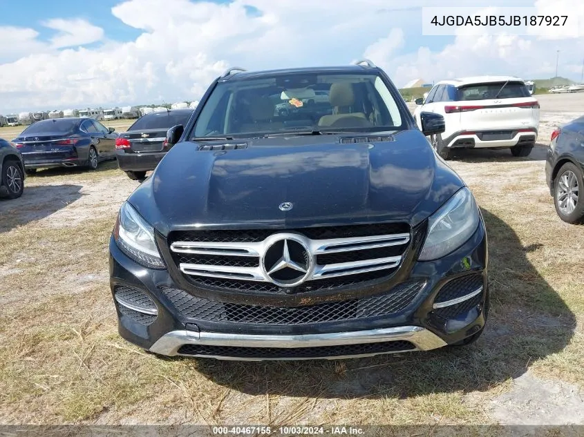 2018 Mercedes-Benz Gle 350 VIN: 4JGDA5JB5JB187927 Lot: 40467155