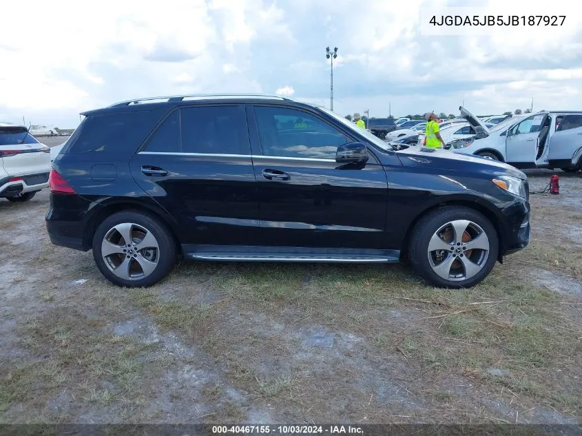 2018 Mercedes-Benz Gle 350 VIN: 4JGDA5JB5JB187927 Lot: 40467155