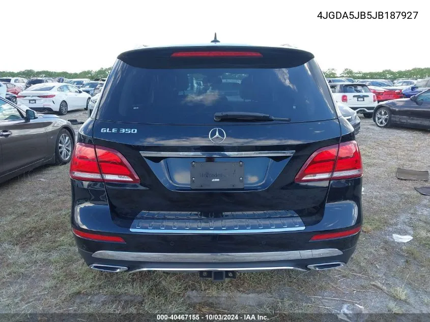 2018 Mercedes-Benz Gle 350 VIN: 4JGDA5JB5JB187927 Lot: 40467155