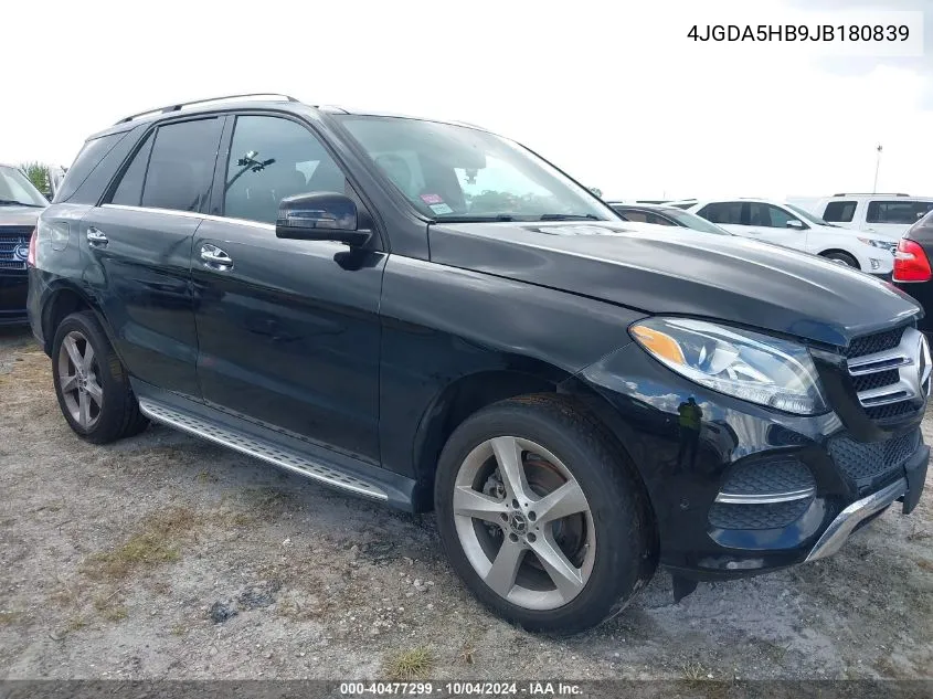 2018 Mercedes-Benz Gle 350 4Matic VIN: 4JGDA5HB9JB180839 Lot: 40477299