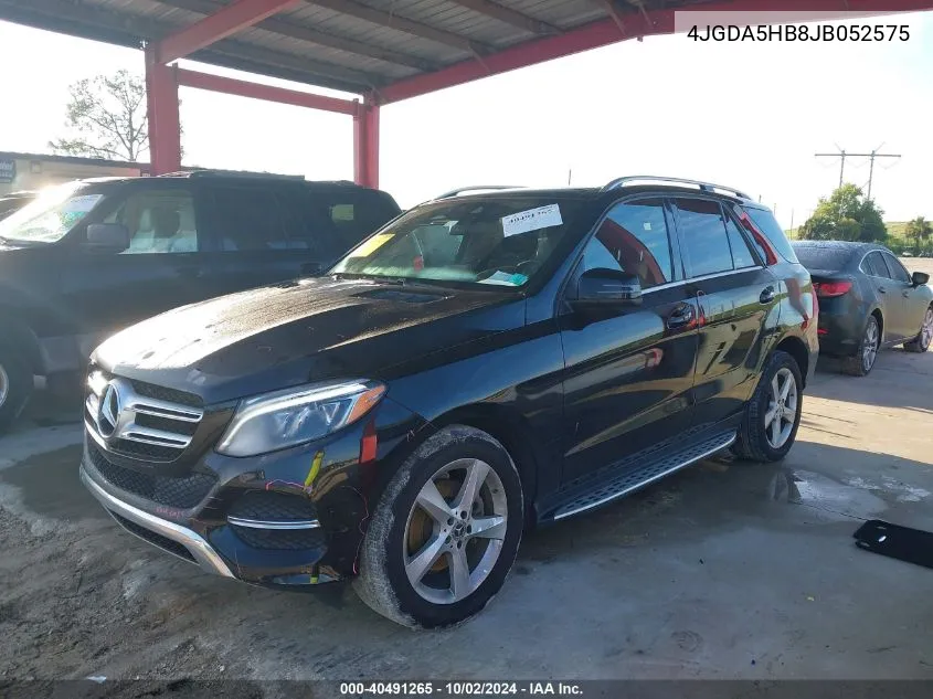 2018 Mercedes-Benz Gle 350 4Matic VIN: 4JGDA5HB8JB052575 Lot: 40491265