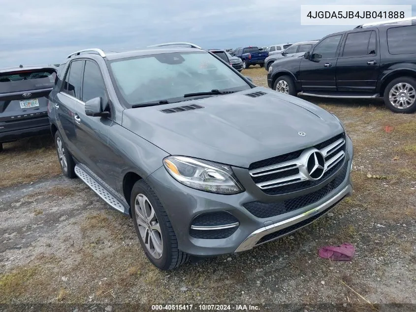 2018 Mercedes-Benz Gle 350 VIN: 4JGDA5JB4JB041888 Lot: 40515417