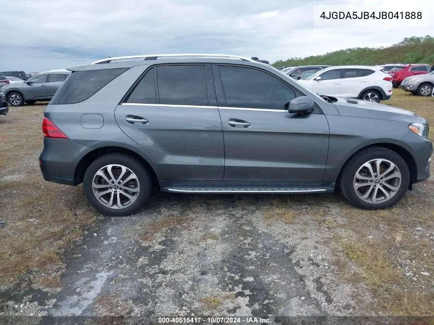 2018 Mercedes-Benz Gle 350 VIN: 4JGDA5JB4JB041888 Lot: 40515417