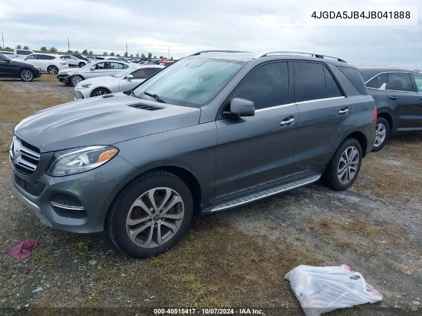 2018 Mercedes-Benz Gle 350 VIN: 4JGDA5JB4JB041888 Lot: 40515417