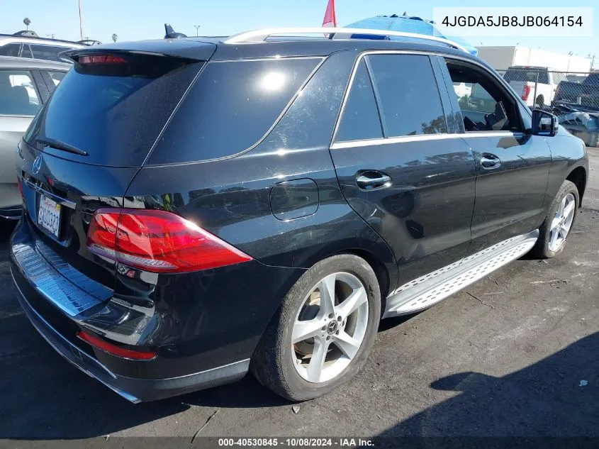 2018 Mercedes-Benz Gle 350 VIN: 4JGDA5JB8JB064154 Lot: 40530845