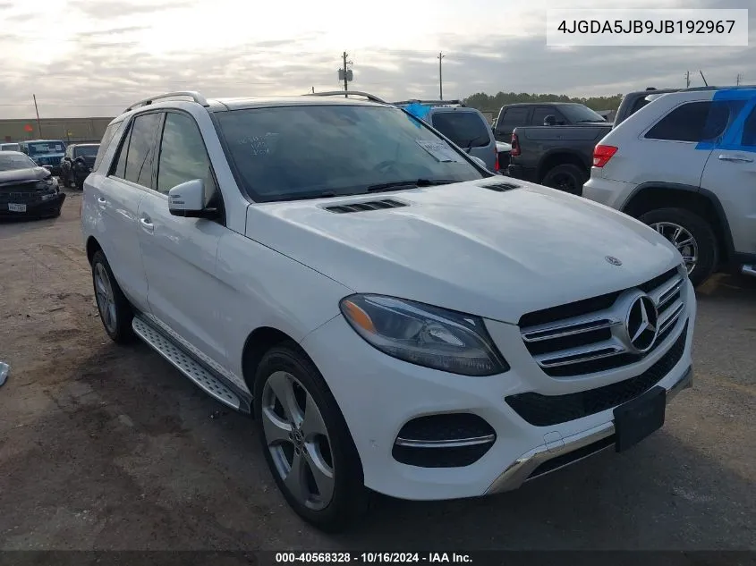 2018 Mercedes-Benz Gle 350 VIN: 4JGDA5JB9JB192967 Lot: 40568328