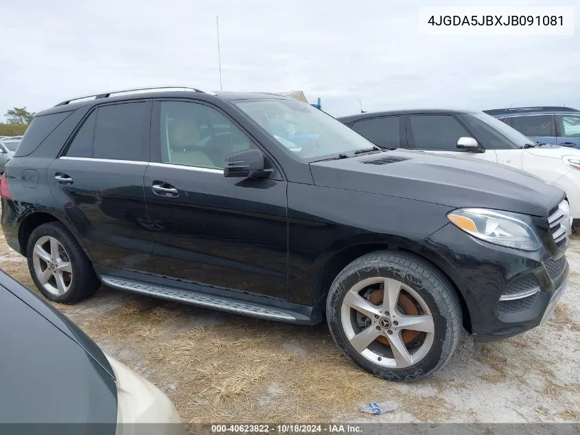 2018 Mercedes-Benz Gle 350 VIN: 4JGDA5JBXJB091081 Lot: 40623822