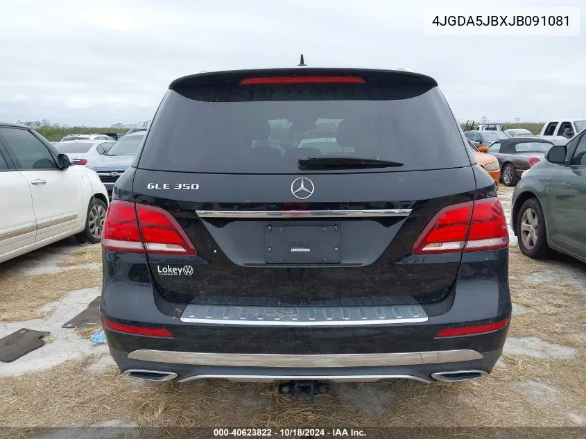 2018 Mercedes-Benz Gle 350 VIN: 4JGDA5JBXJB091081 Lot: 40623822